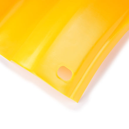 Yellow Plastic Fishtail Armco Barrier End Cap Inc Reflectors