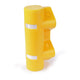 Yellow Plastic Pedestrian Friendly Scroll Armco Barrier End Cap Inc. Reflectors