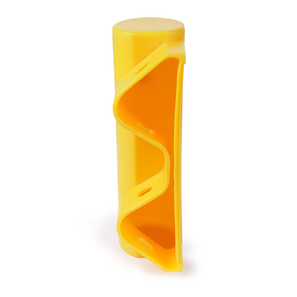 Yellow Plastic Pedestrian Friendly Scroll Armco Barrier End Cap Inc. Reflectors