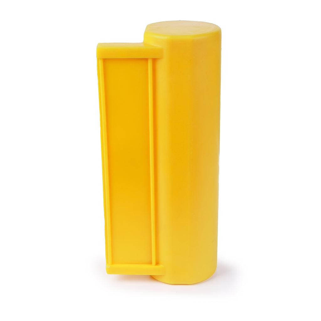 Yellow Plastic Pedestrian Friendly Scroll Armco Barrier End Cap Inc. Reflectors