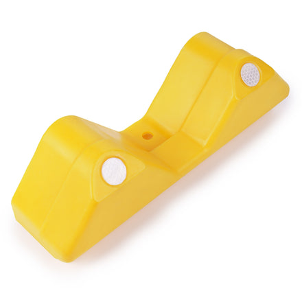 Yellow Rigid Plastic Armco Barrier End Cap Inc. Reflectors