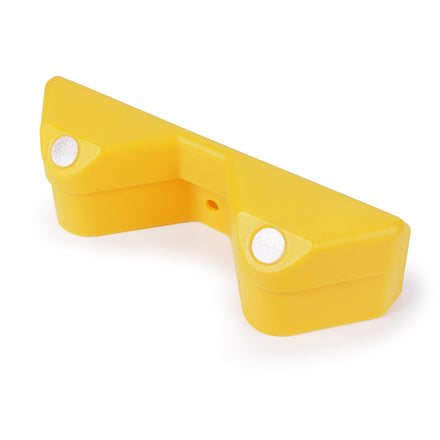 Yellow Rigid Plastic Armco Barrier End Cap Inc. Reflectors