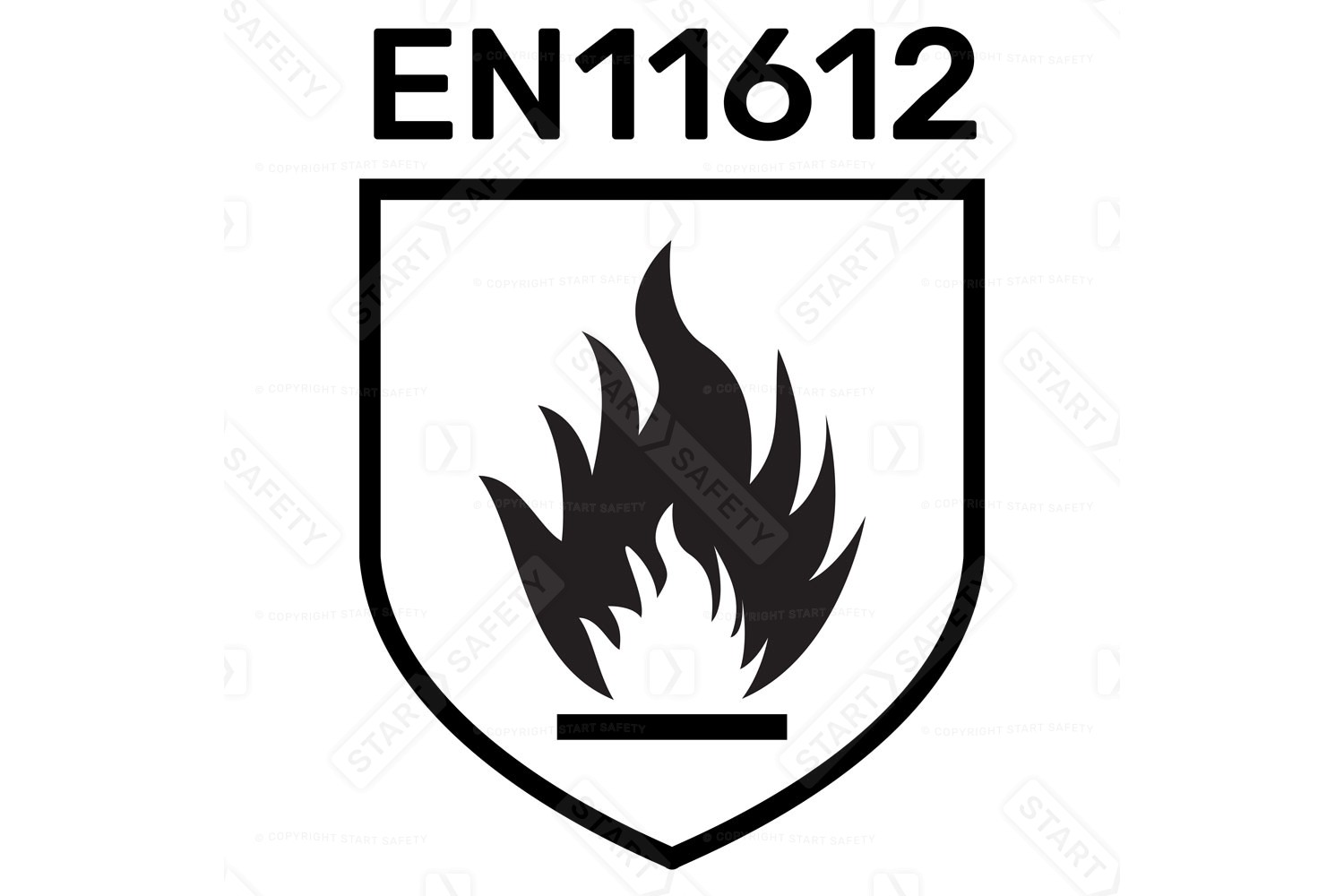 EN 11612 Flame Retardant Workwear Standard Symbol
