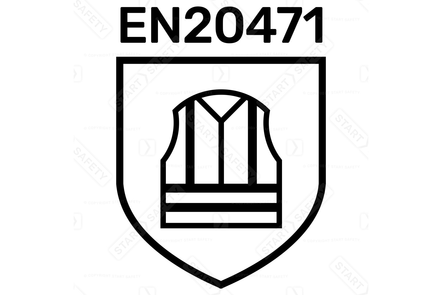 EN20471 Hi Vis Rating Standard Symbol