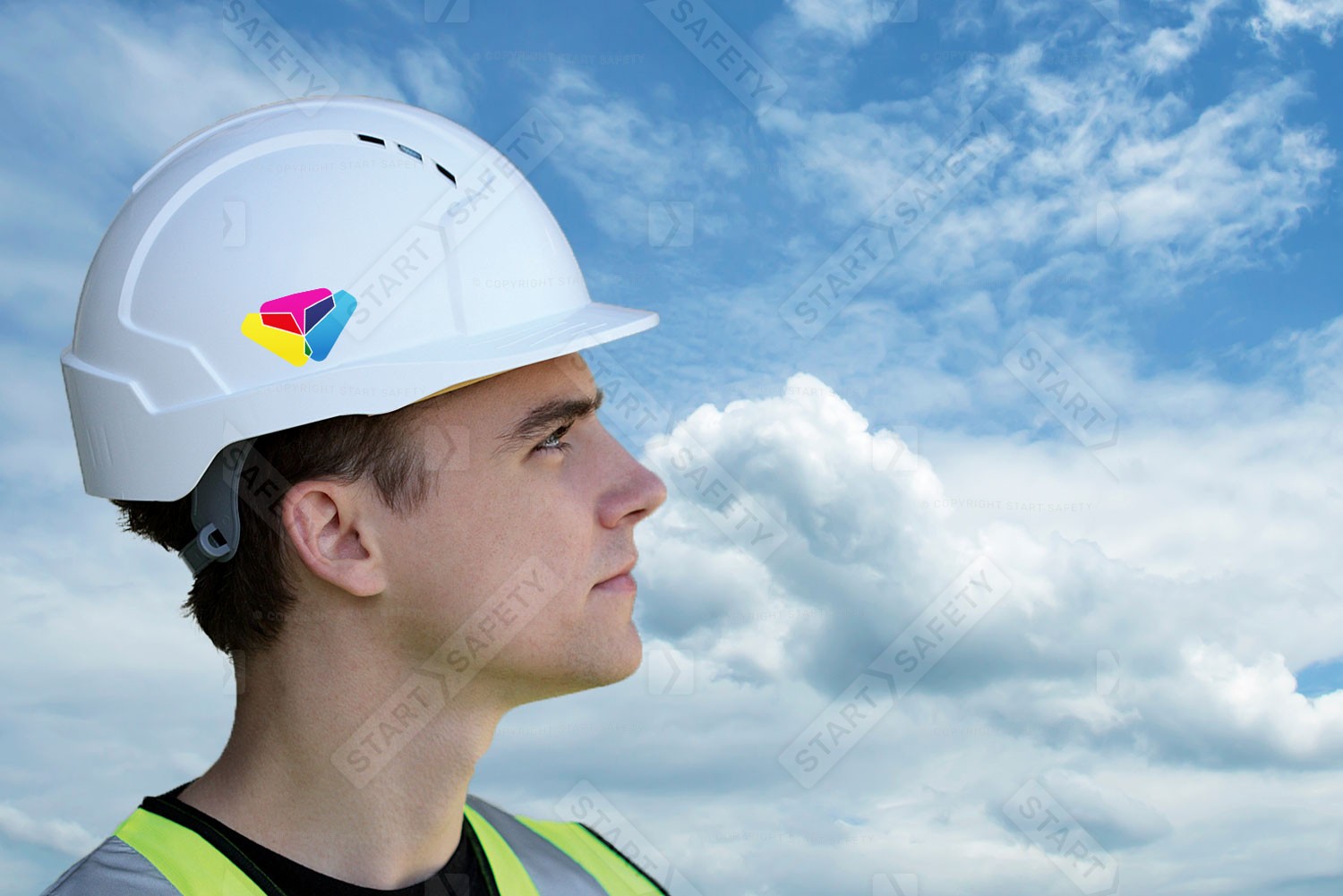 EVOLite Safety Helmet With Printed Custom Logo On The Side