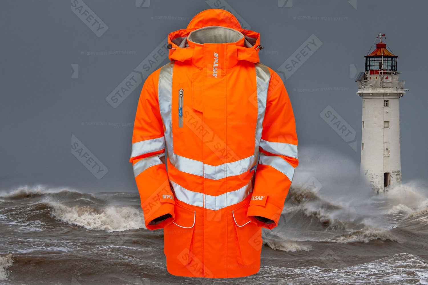 Pulsar Hi Vis Orange Padded Storm Jacket PR502