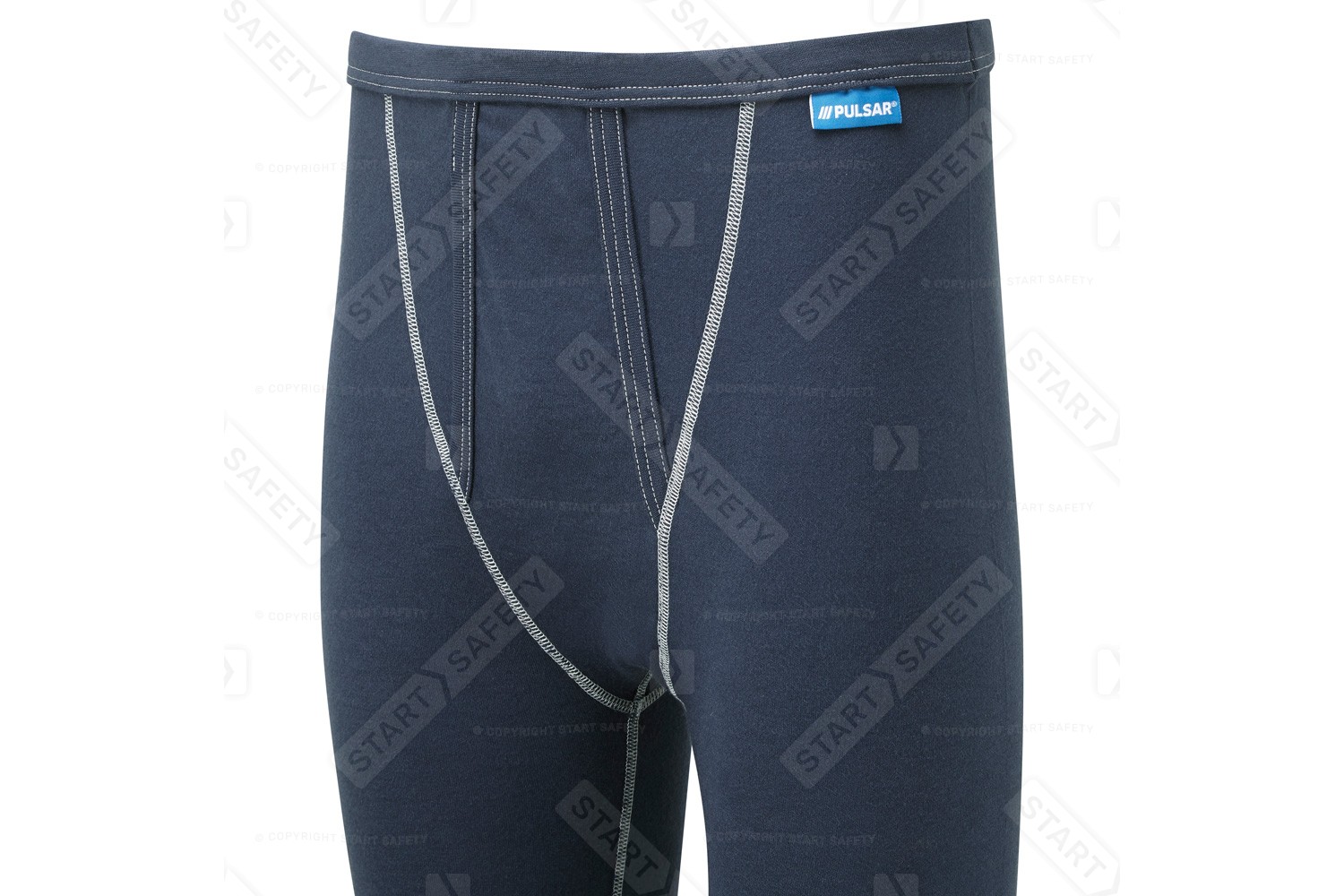 Navy Thermal Mens Bottoms Fabric Detail