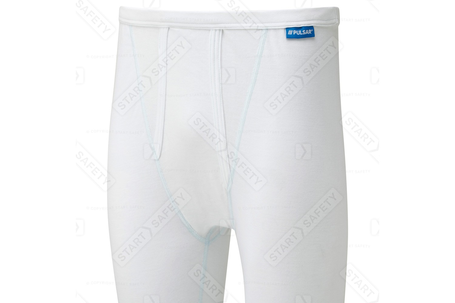 Mens Thermal Pants, White Detail Of Fabric