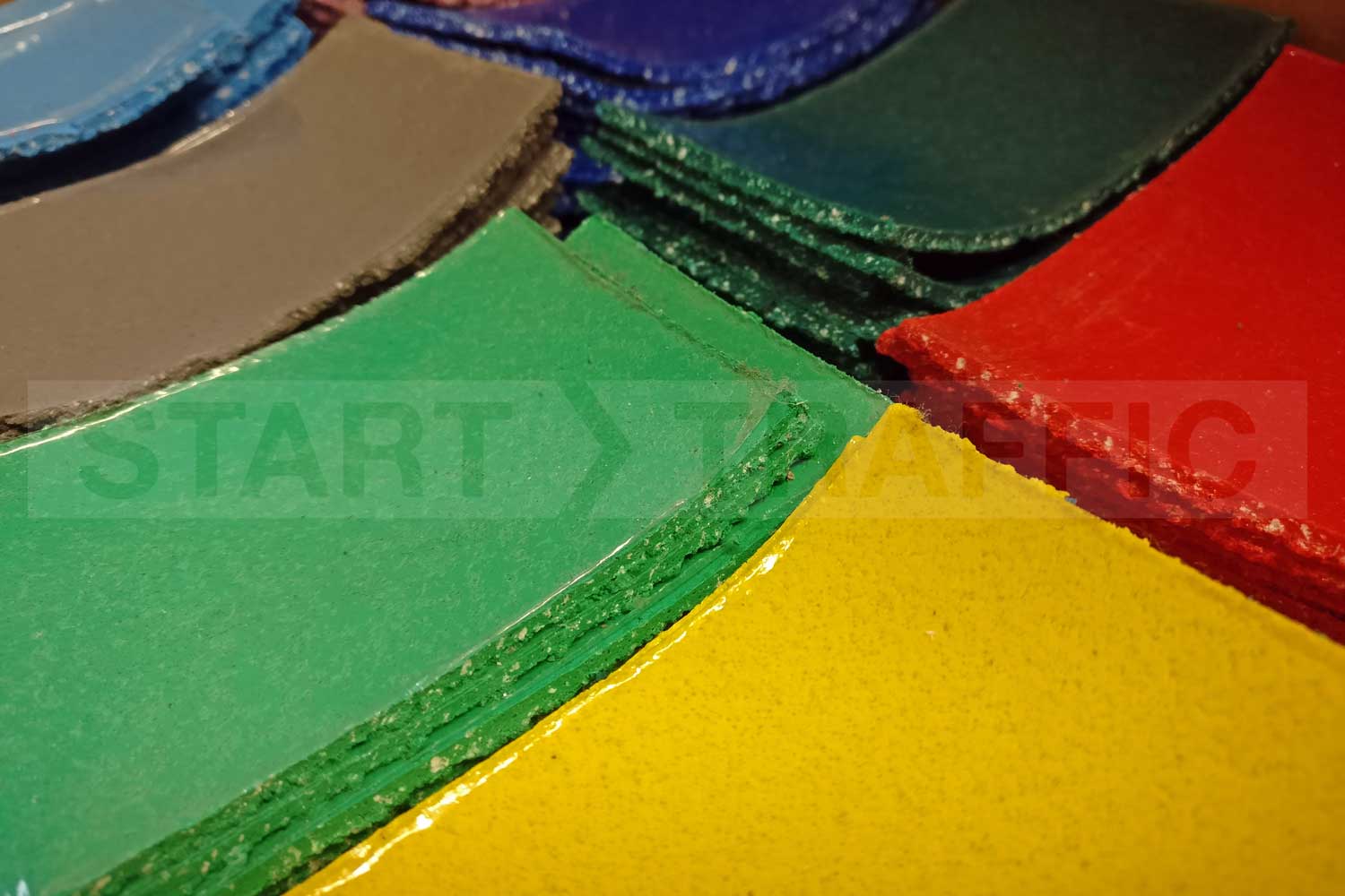 Thermoplastic colour sample options
