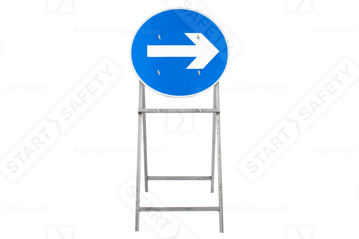 Turn Right Quick Fit Sign On Frame