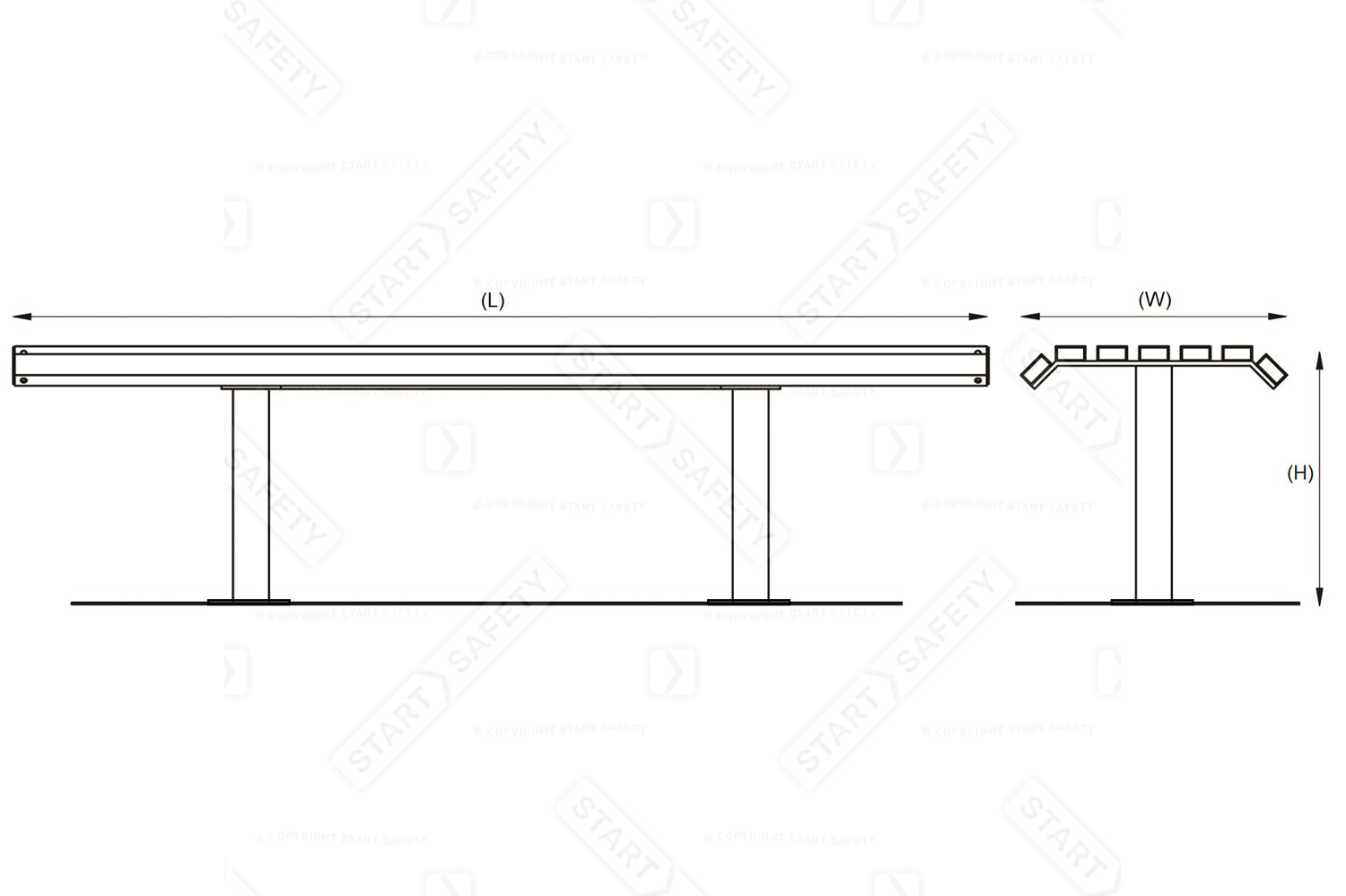 Autopa Drayton Perch Bench Dimensions Diagram
