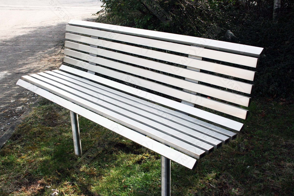 Autopa Outdoor Spaces Drayton Stainless Steel Bench With Backrest
