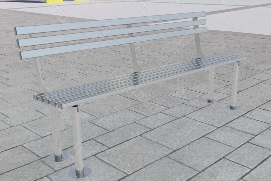Autopa Haddon Bench 1.8m Installed On Concrete