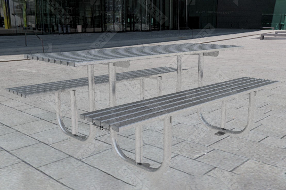 Autopa Haddon Picnic Bench Installed With Bolts On Concrete