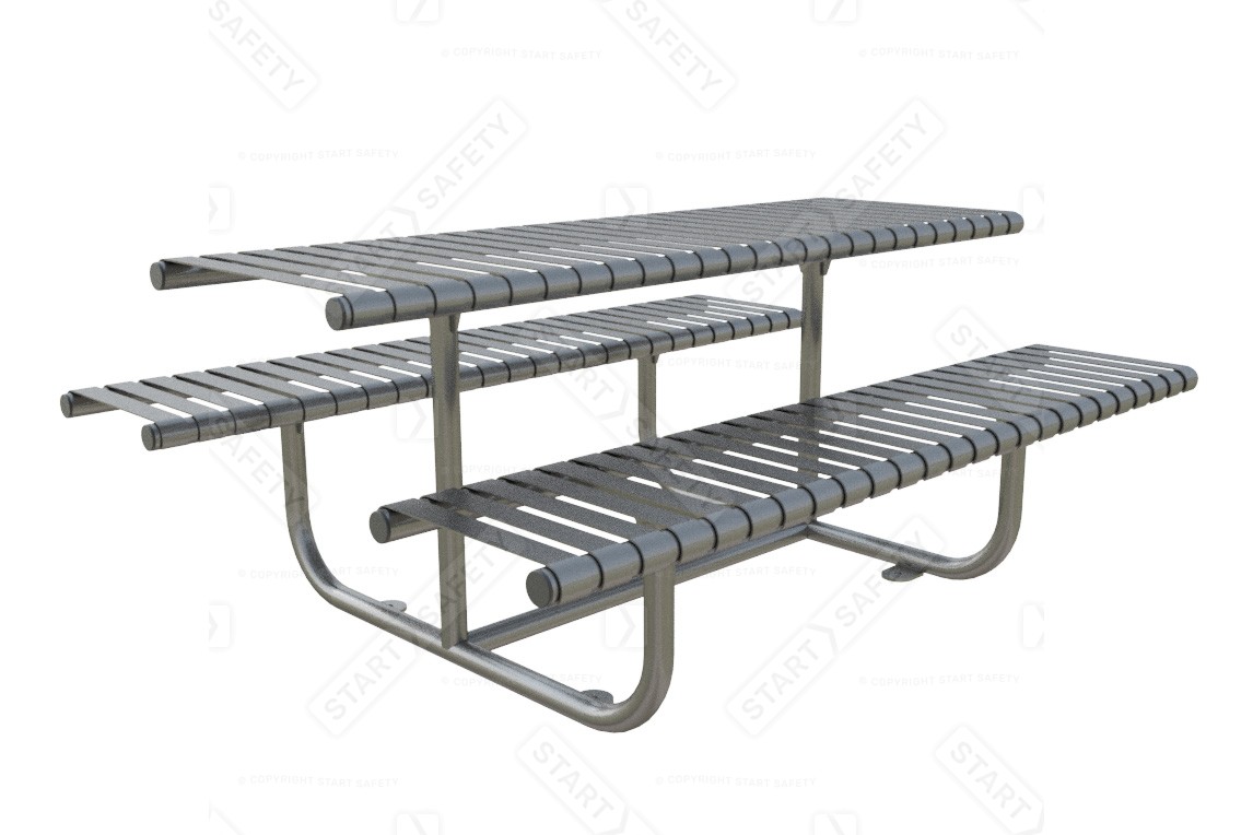 Autopa Rockingham Picnic Bench in Stainless Steel