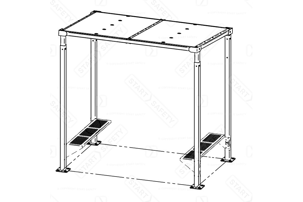 Procity perch Seat and Table For Smoking Shelters Diagram