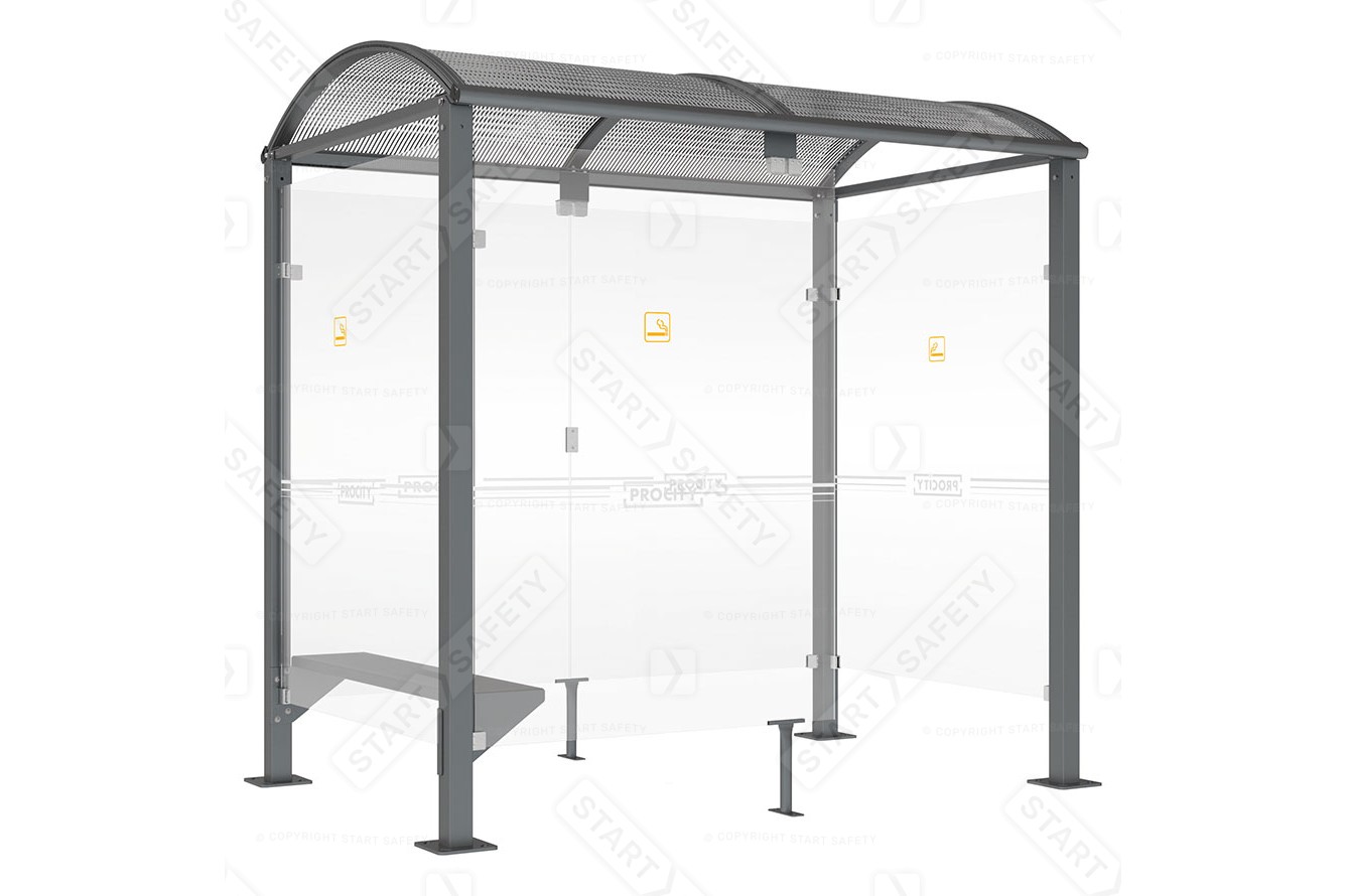 Procity Perch Seat Installed In Procity Voute Smoking Shelter