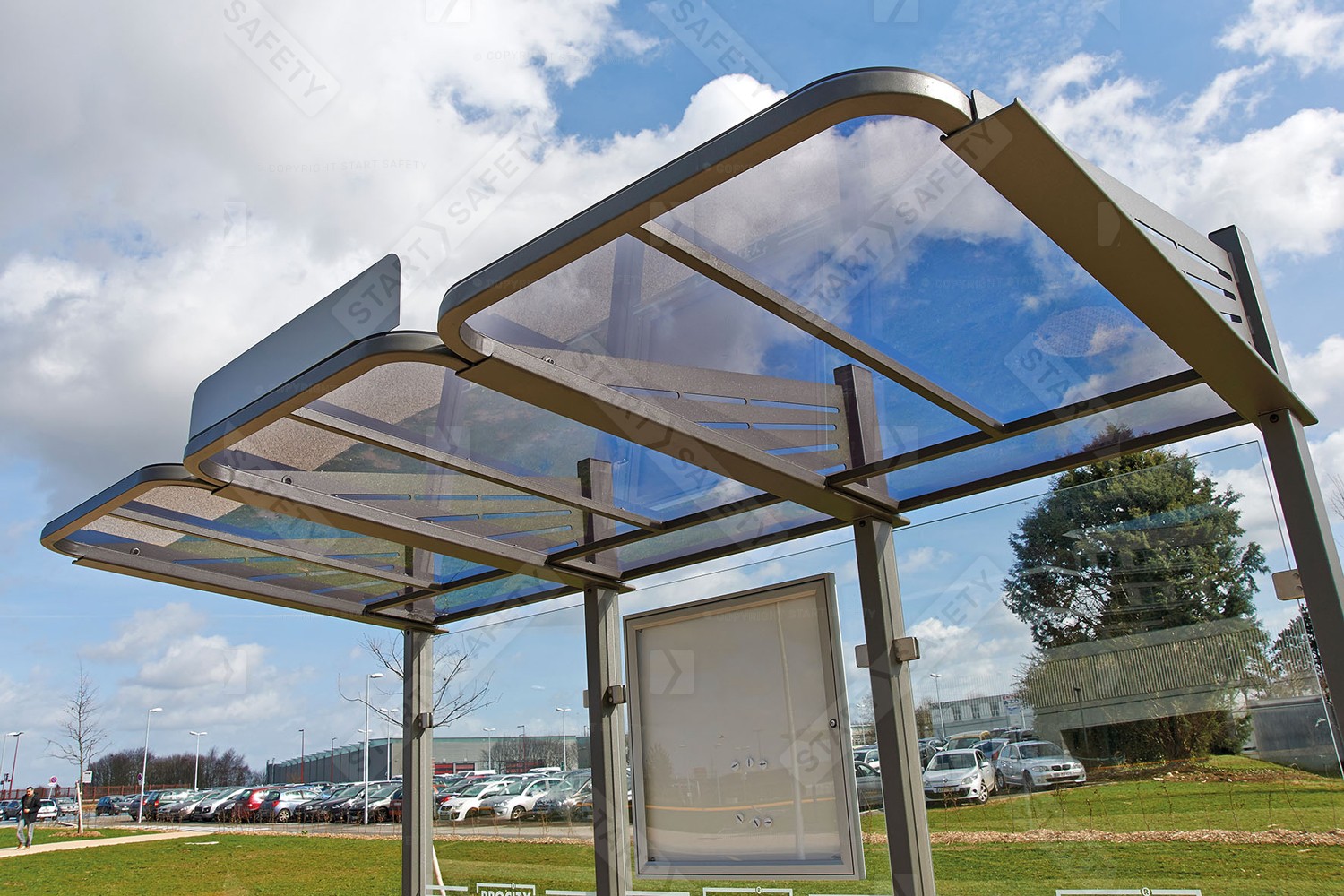 Procity Conviviale Bus Shelter With Glass Cladding ready For Personalisation