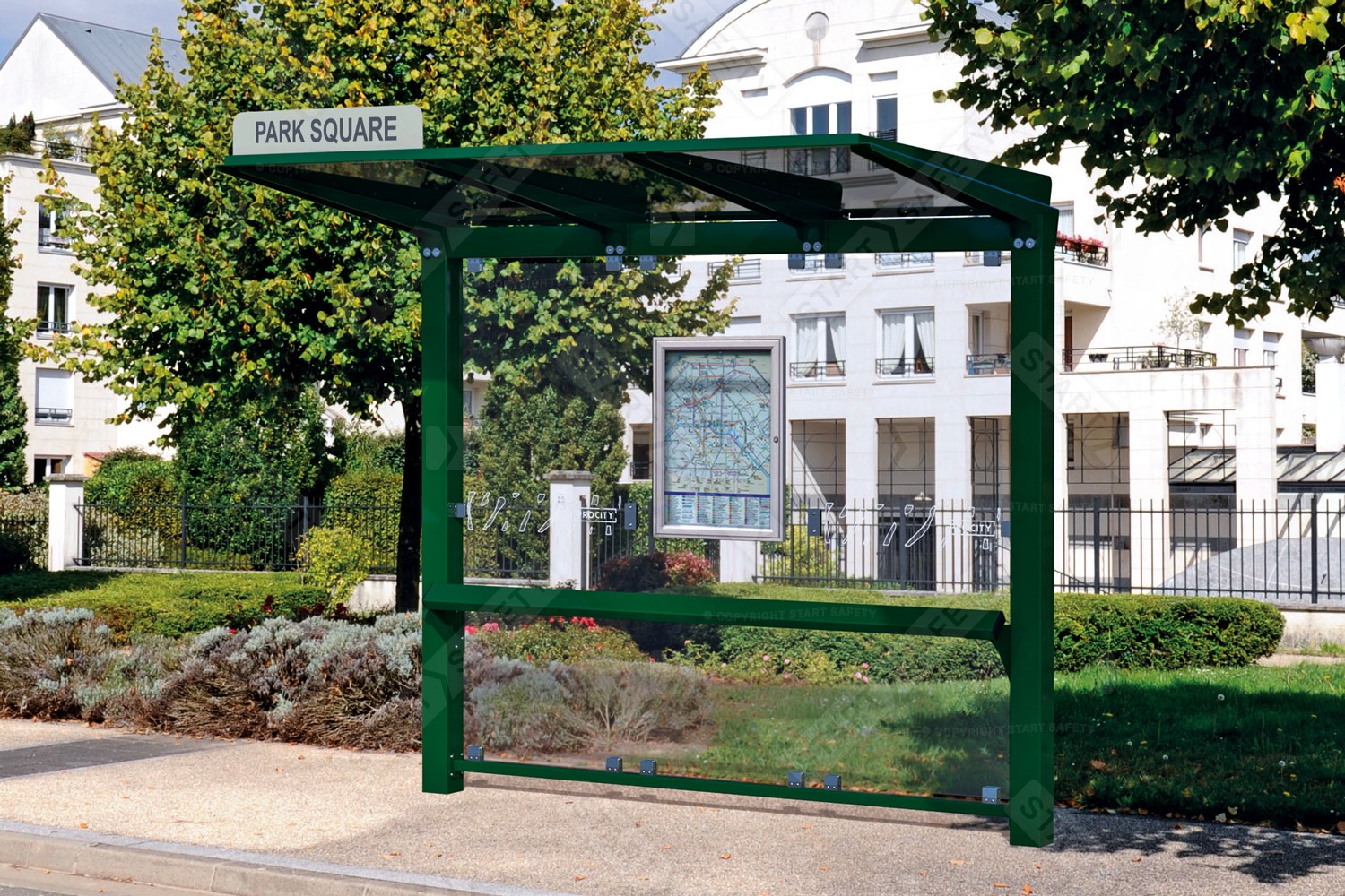 Procity vanice Bus Shelter Installed In park Square