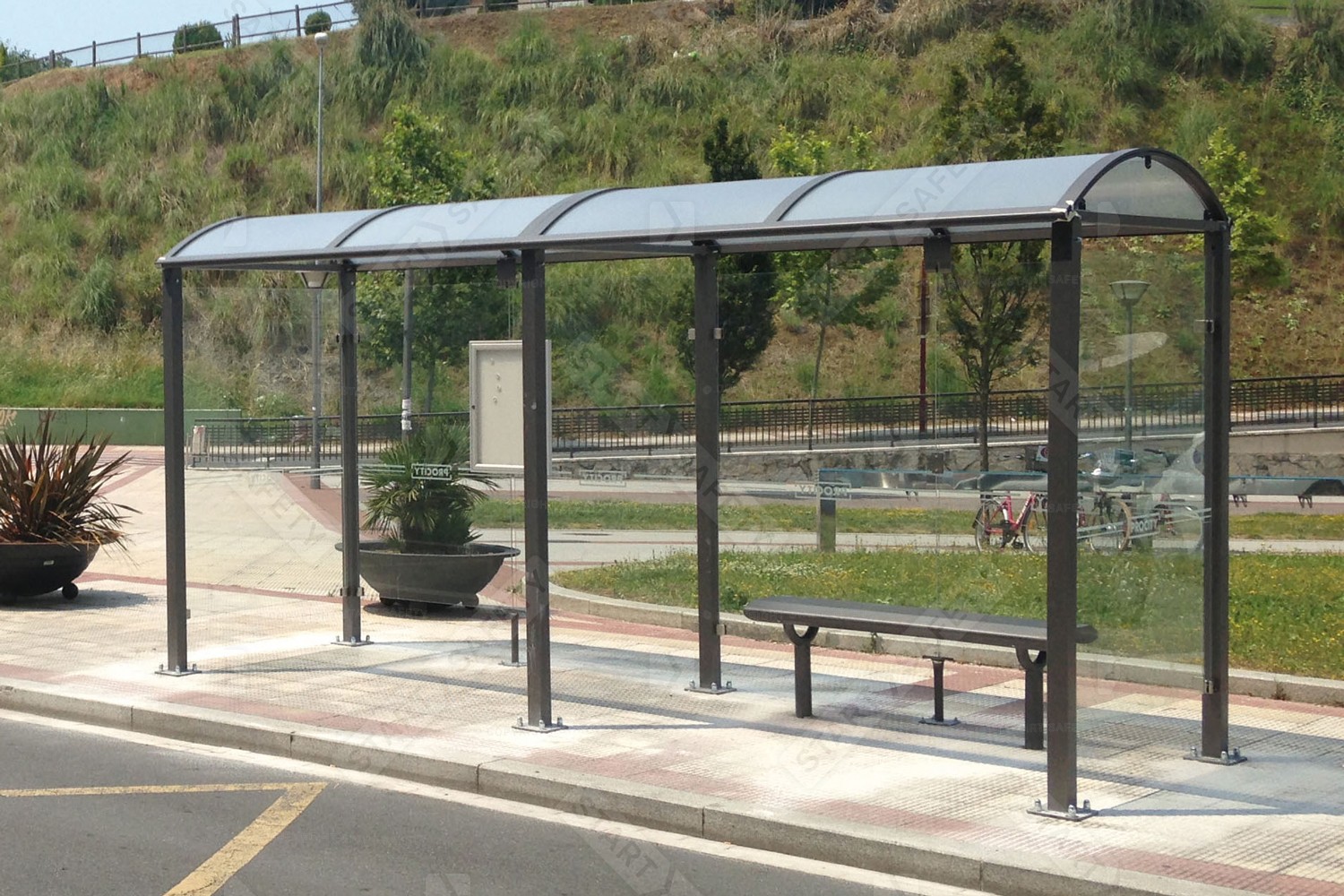 Procity Voute Bus Shelter Installed With Extention