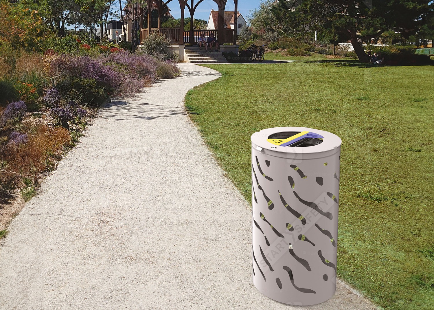 Procity Venice Selective Sort Recycling Bin Installed In Park