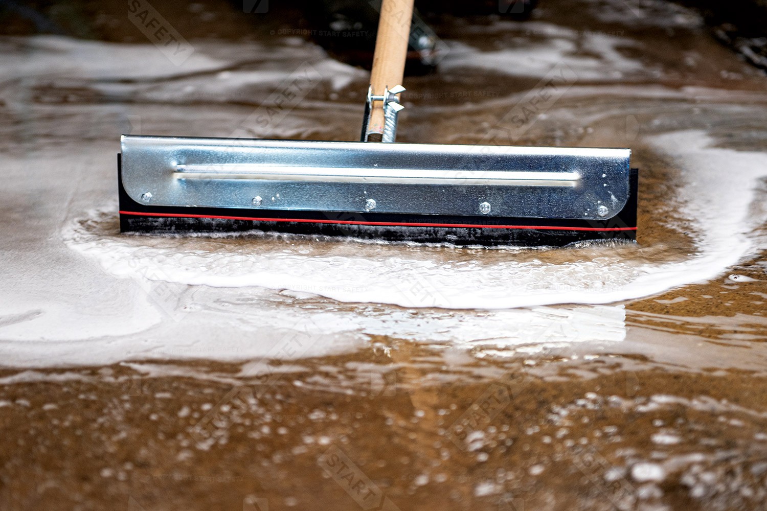 Straight Squeegee In Use