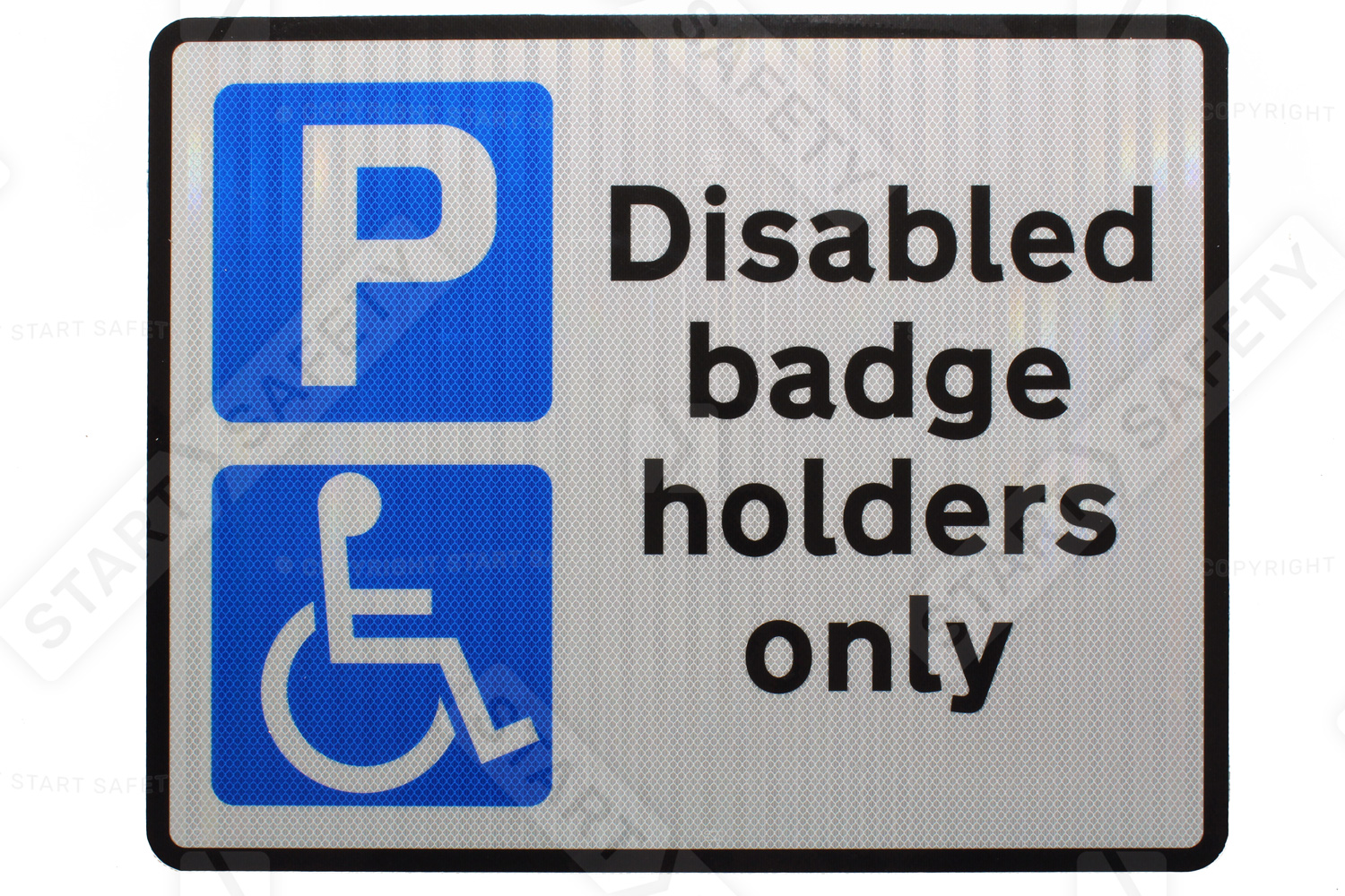 Disabled badge holders only information sign