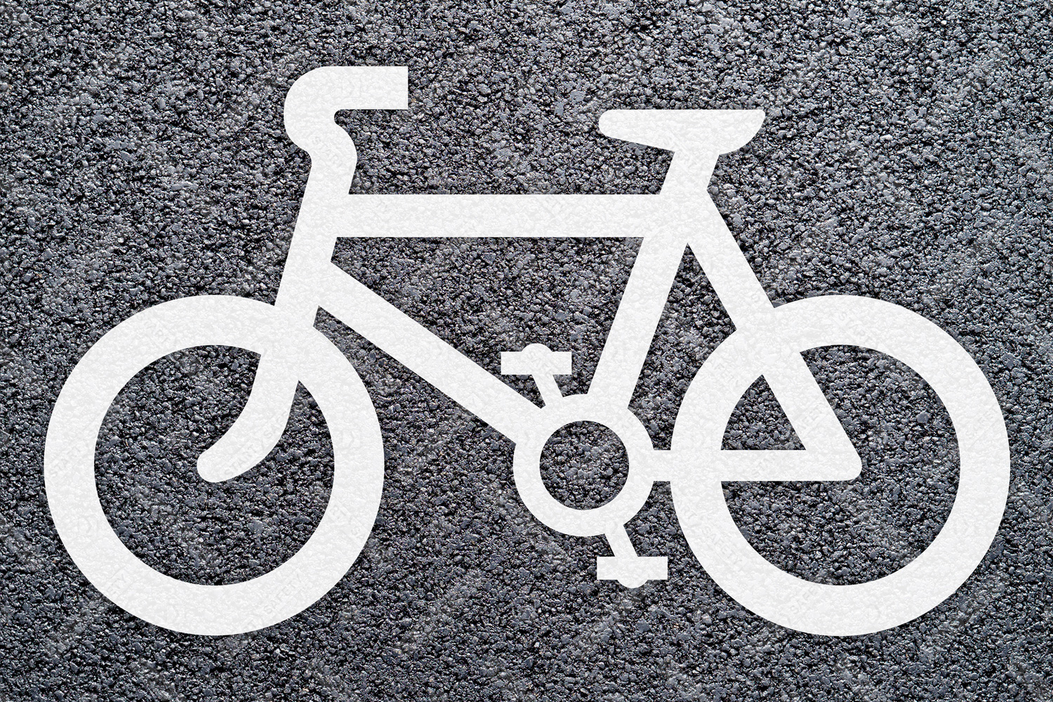 Thermoplastic bike lane symbol
