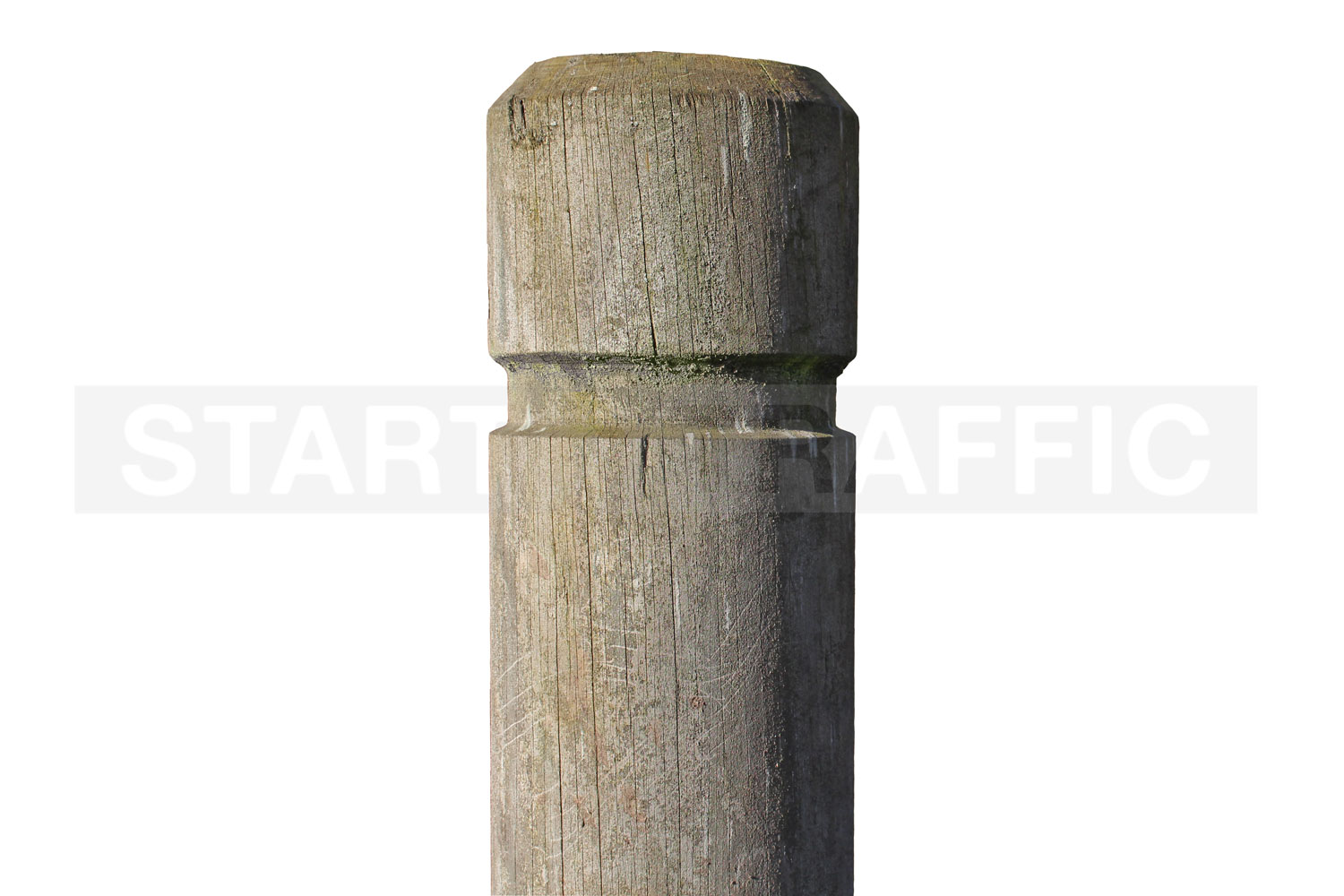 Example of aged wooden Bollard