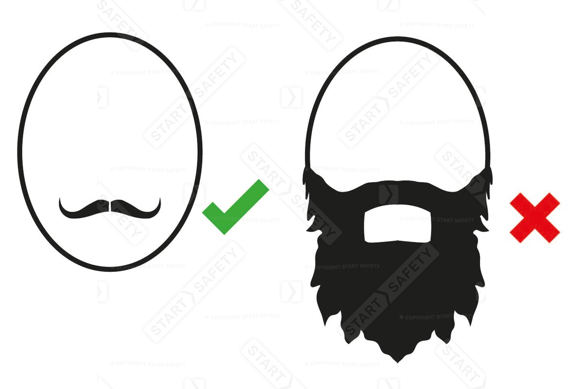 Long Facial Hair Is Not Compatible With Half Masks