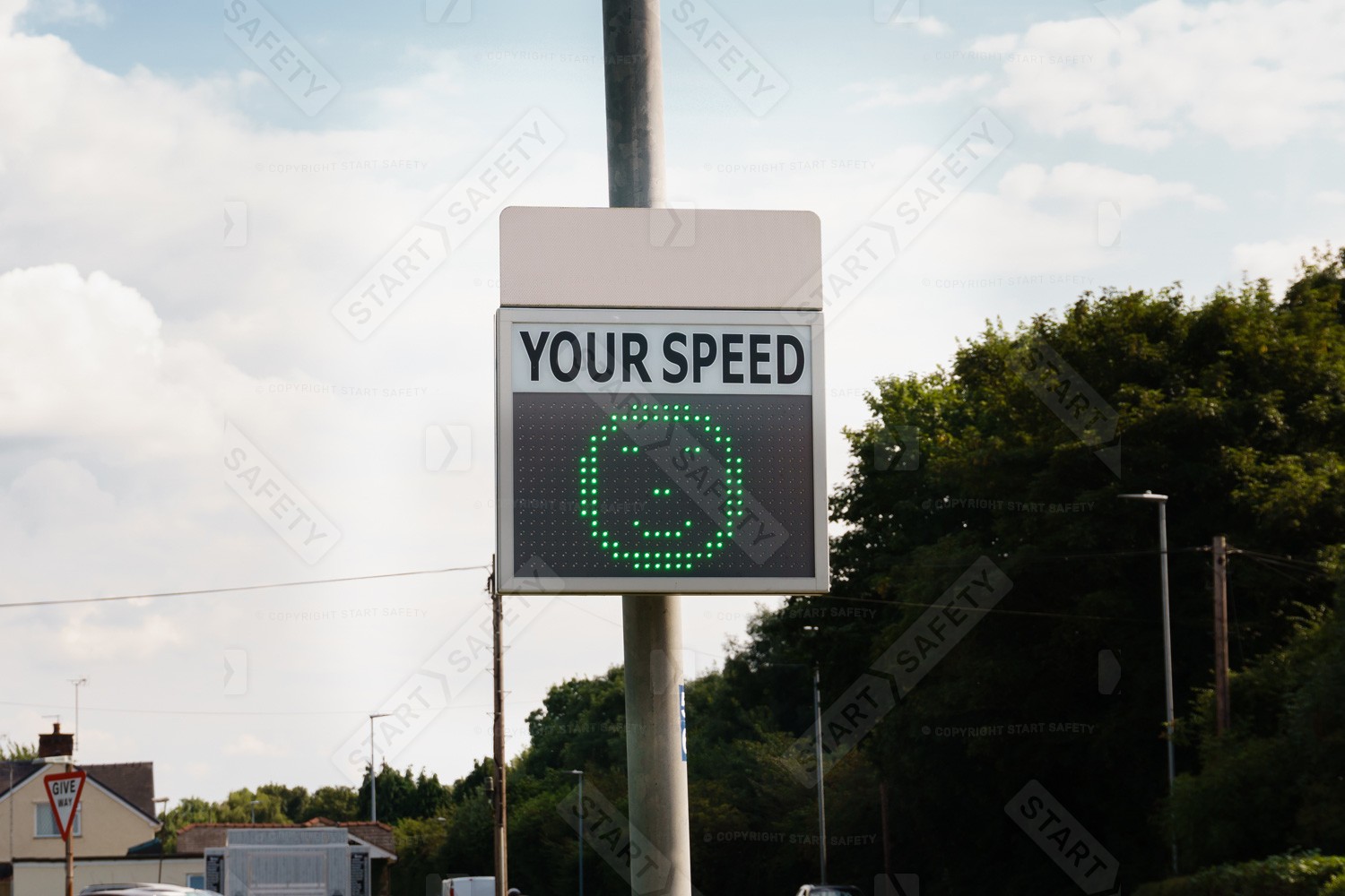 Vehicle Activated Speed Sign Smile Face