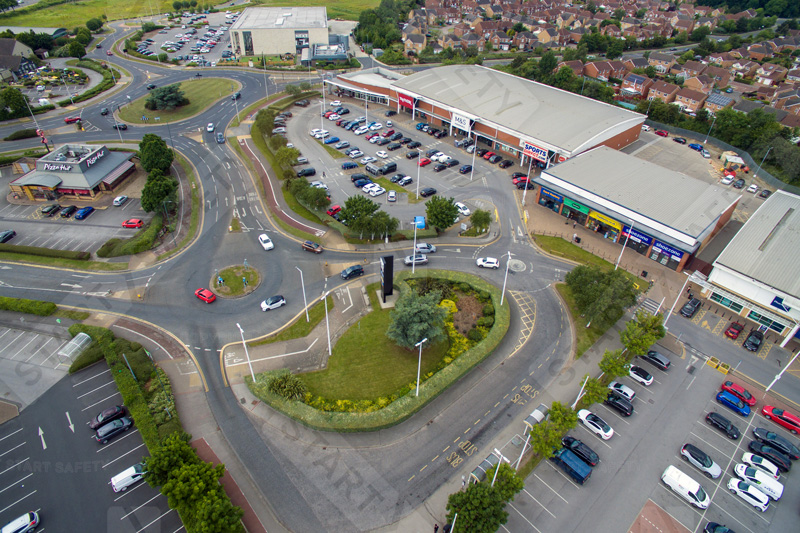 Retail Park From Above