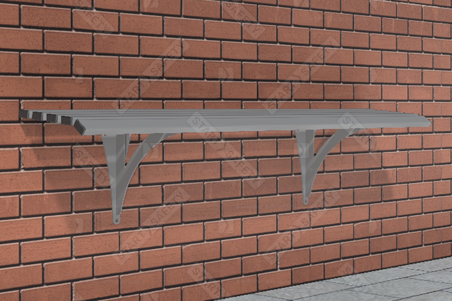 The Autopa Drayton Wall Mounted Bench in Full Steel