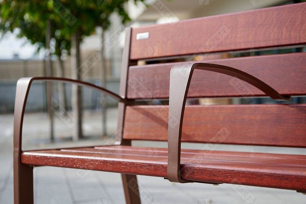 Central Armrest For Silaos Style Benches From Our Procity Collection