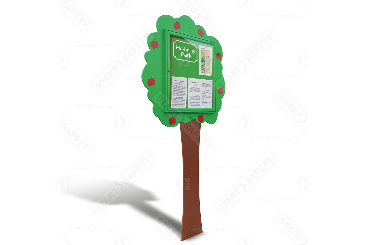 Brown and Green Tree Shaped Kids Noticeboard For Nurseries, Schools and Playgrounds