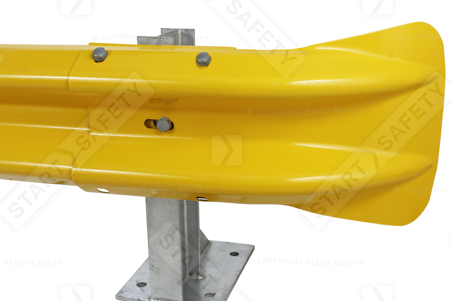 Yellow Fishtail End Section Galvanised Steel Powder Coated