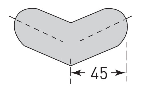 Semi-circular External corners