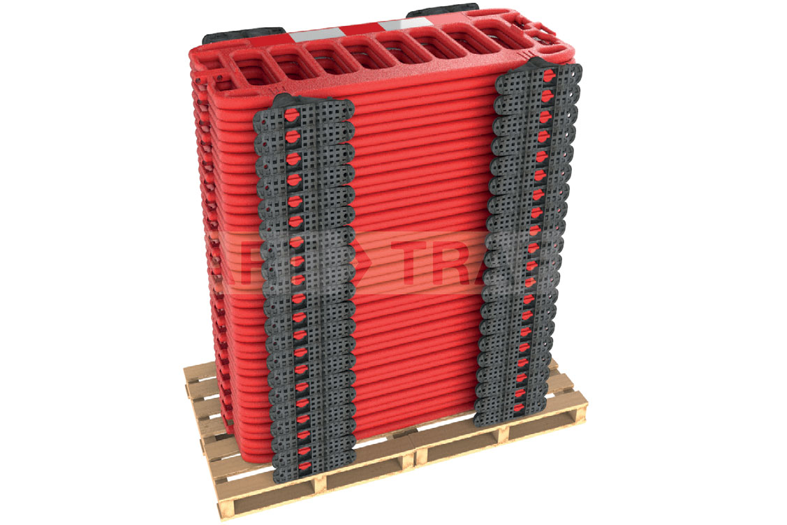 Full stack of 40 barriers fit on a pallet