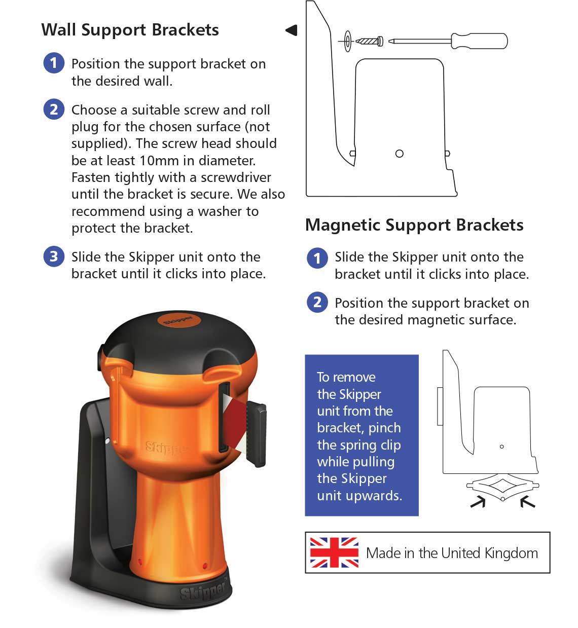 instructions on how to use the wall support bracket