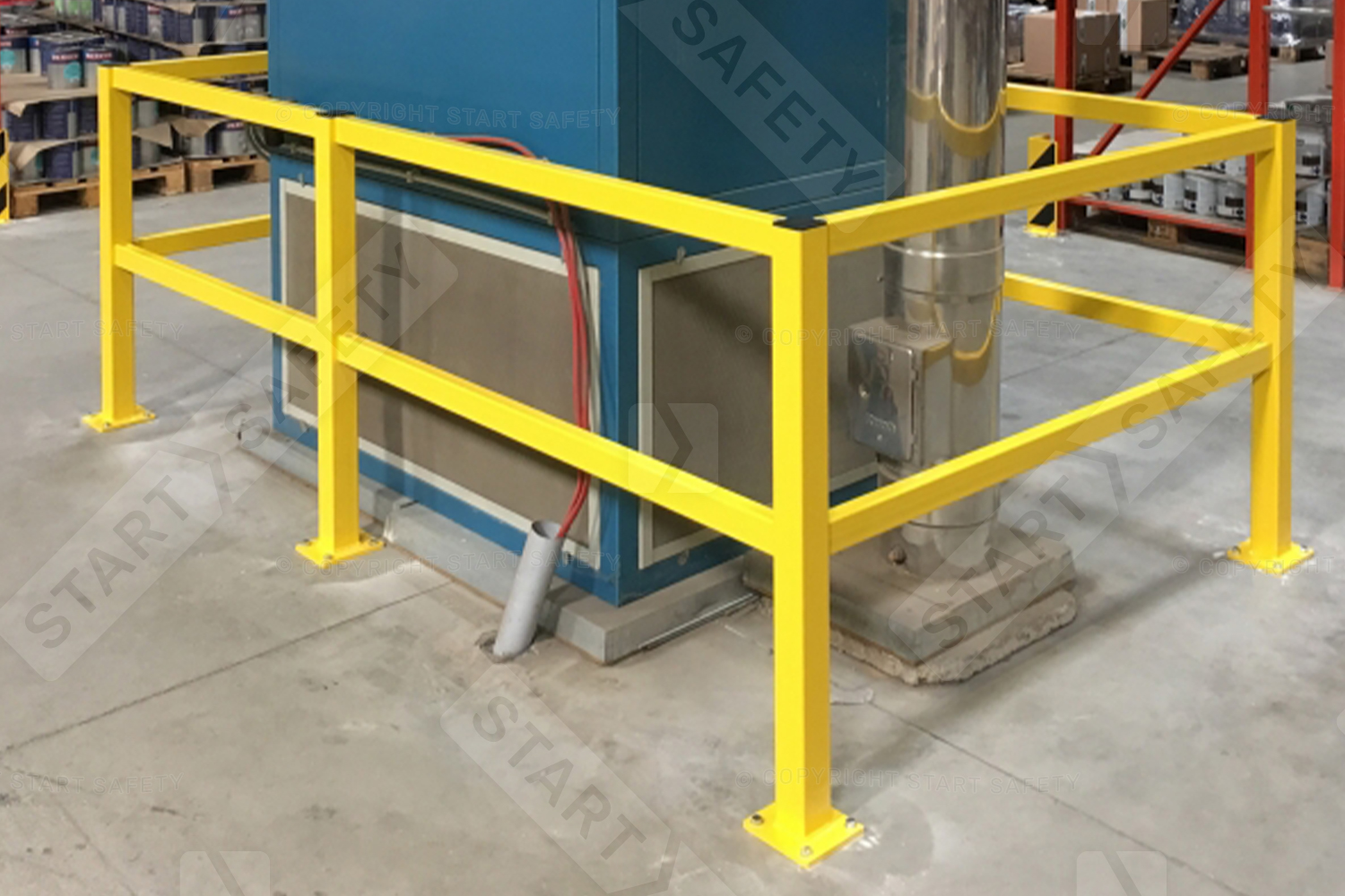 Black Bull MD Warehouse Barrier Kit Enclosure With Corners Around Machinery