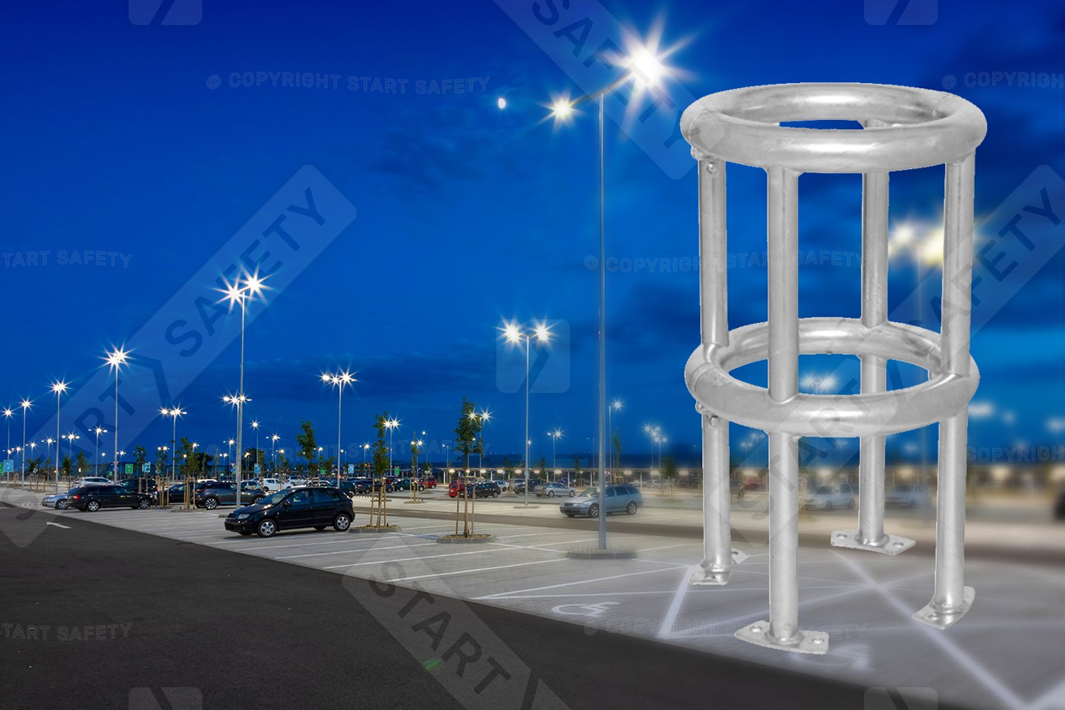 360 Degree Column Protector In Car Park Environment