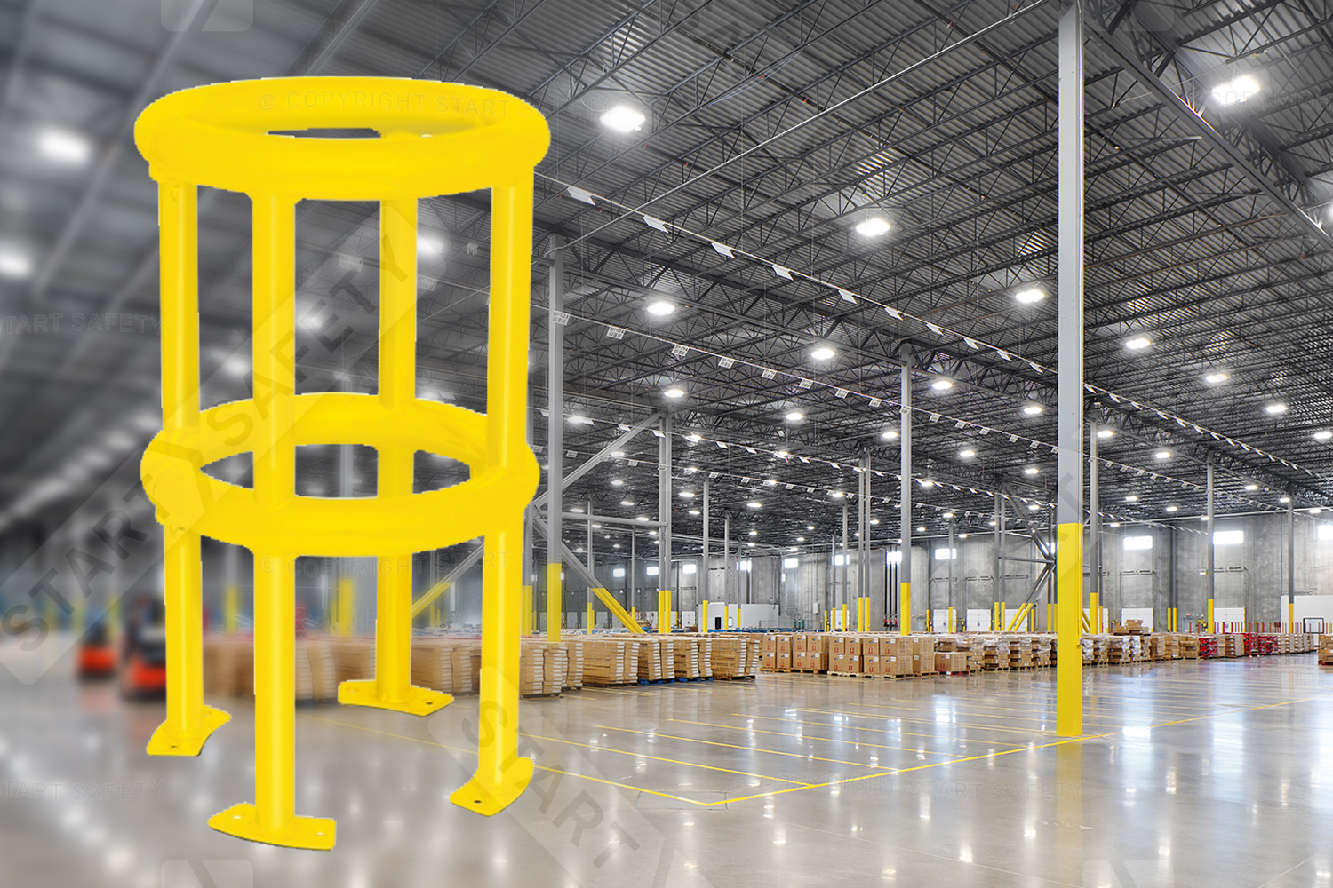 360 Degree Column Protector In Warehouse Environment