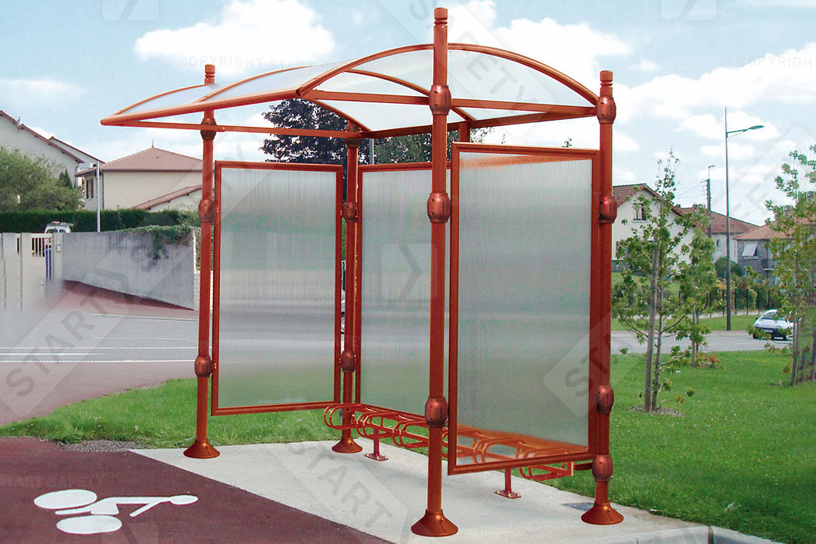 Customised province bike shelter installed