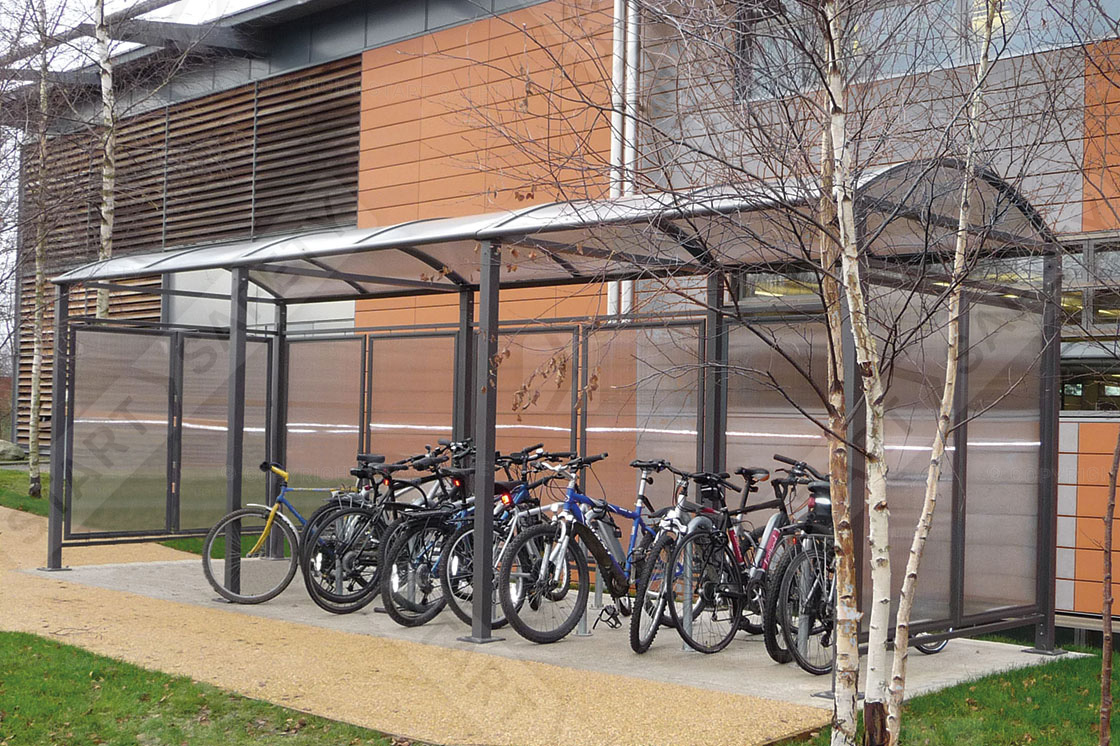 bike shelter installed at school