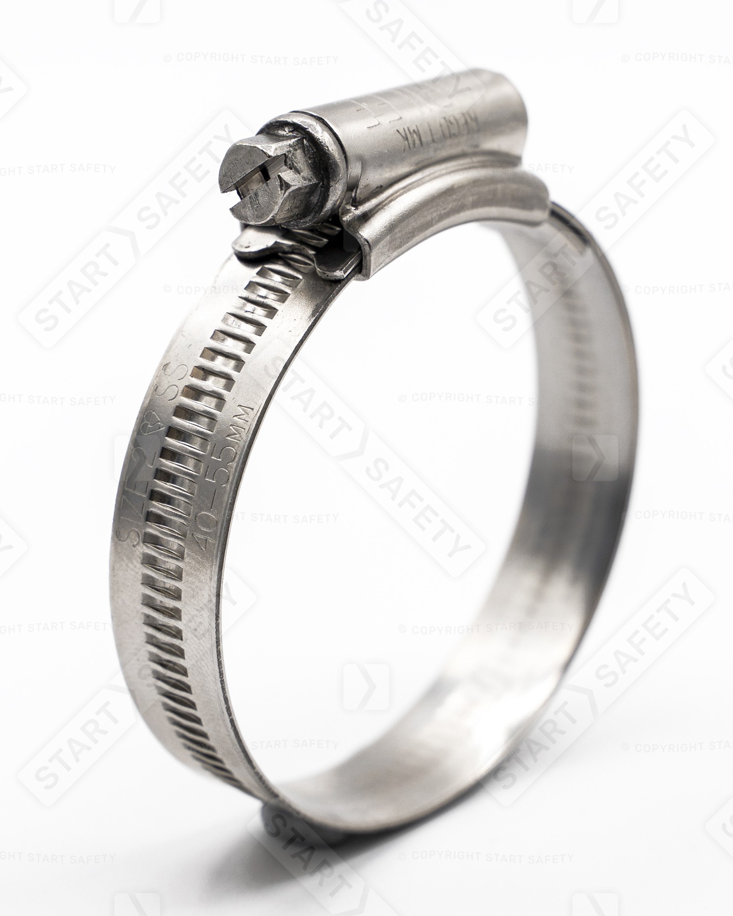 304 grade stainless jubilee hose clip close up