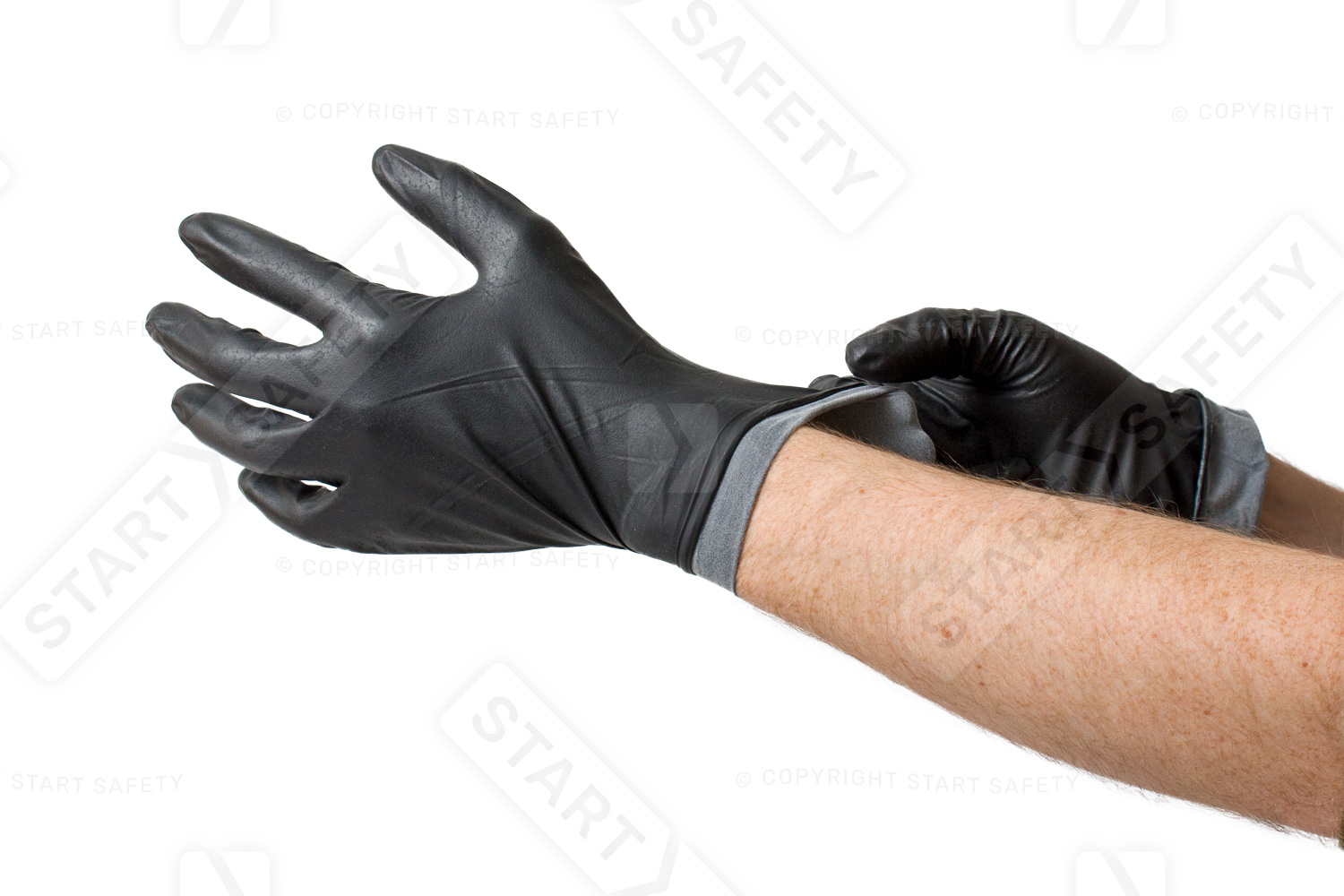 MegaMan gloves being put on