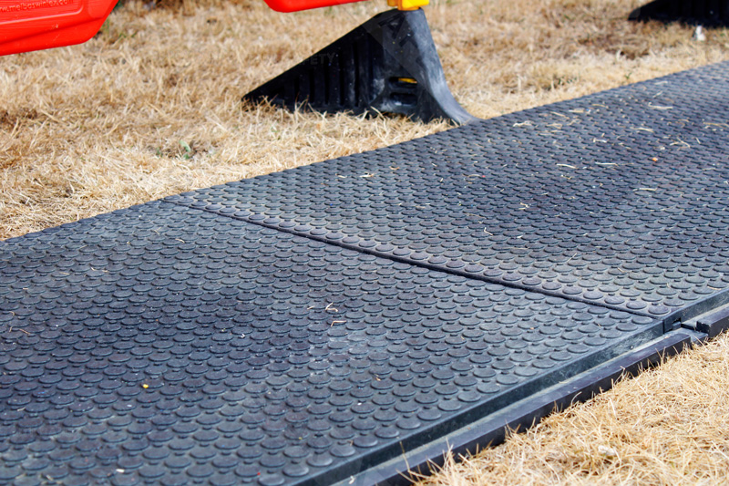 FastCover Anti-Slip Mat Path Installed On Grass