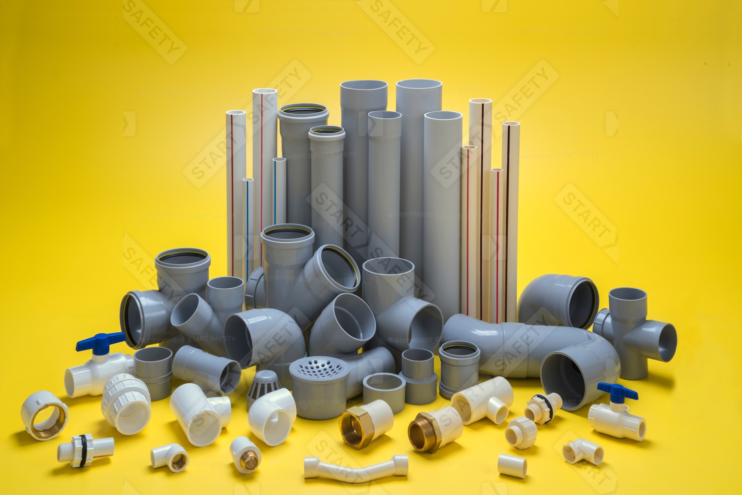 Collection of Pipes Compatible With PVC Glue
