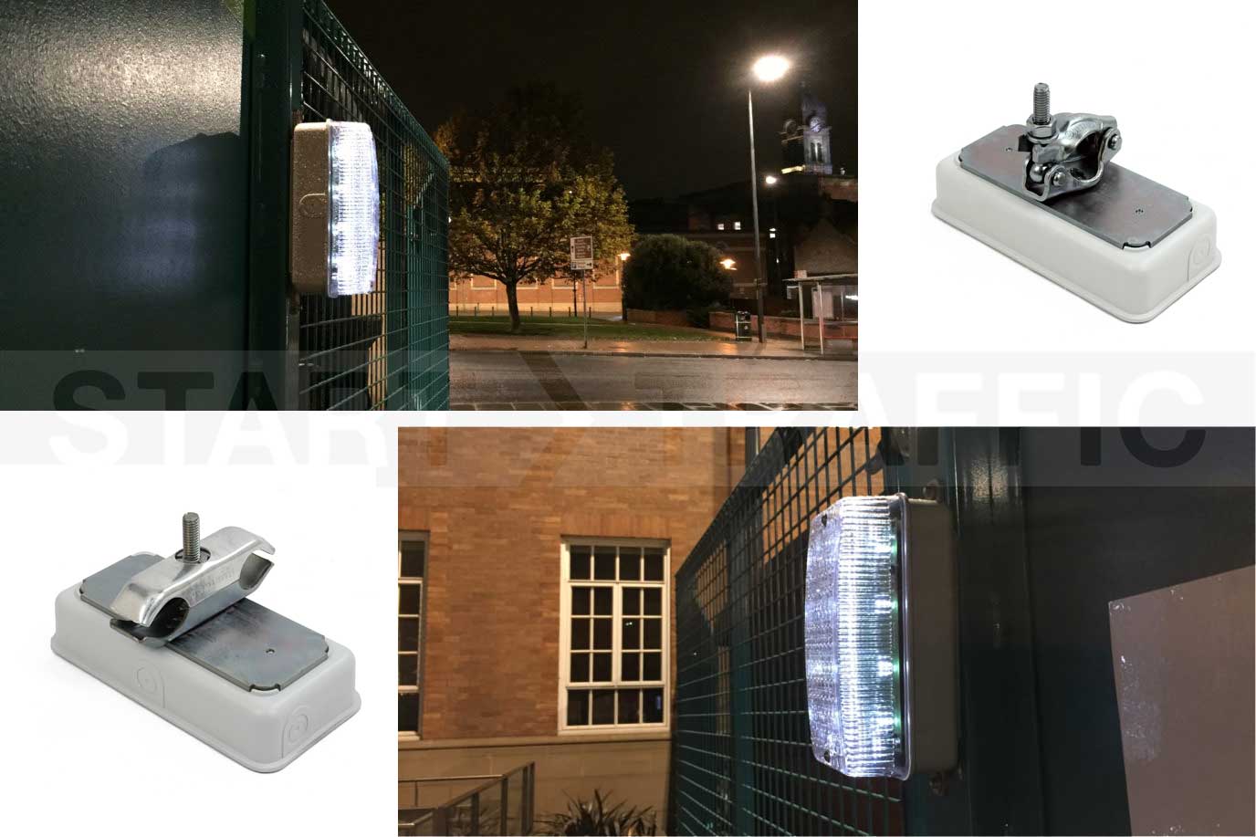 Walkway light in use with different fixing options