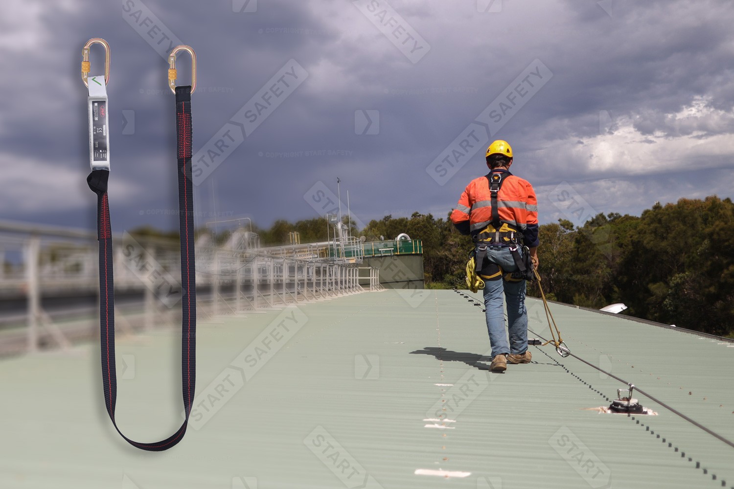 Spartan Single Fall Arrest Lanyard For Working On Rooftops